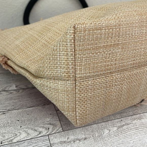 Stella & Dot Straw & Raffia Tote & Matching Pouch NWOT - Picture 7 of 12